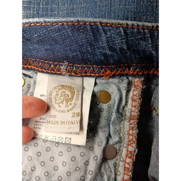 Diesel LOWKY Jeans Womens 28 x 33 Blue Denim Sequin 0071L-STRETCH $320 New - Picture 9 of 10